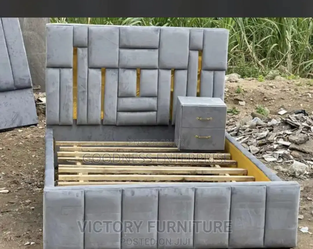Foreign Design Bed With Side Drawer