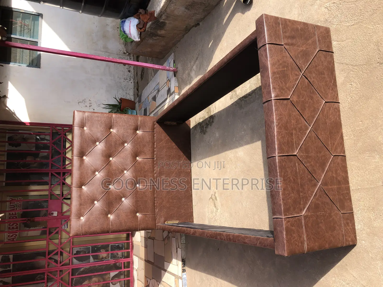 One Half Leather Bed Frame