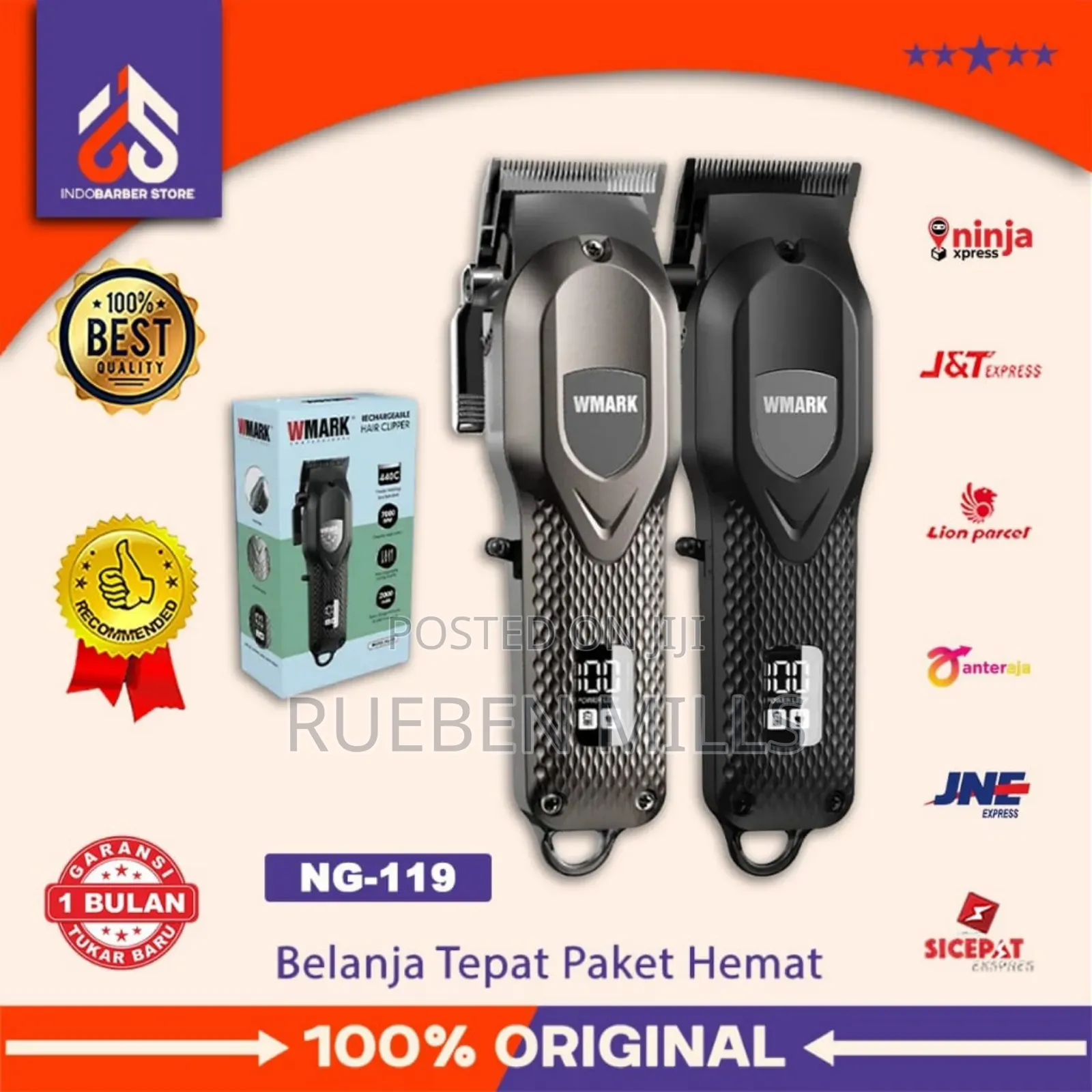 Wmark 7000RPM Strong Motor Hair Clipper Barbering Machine