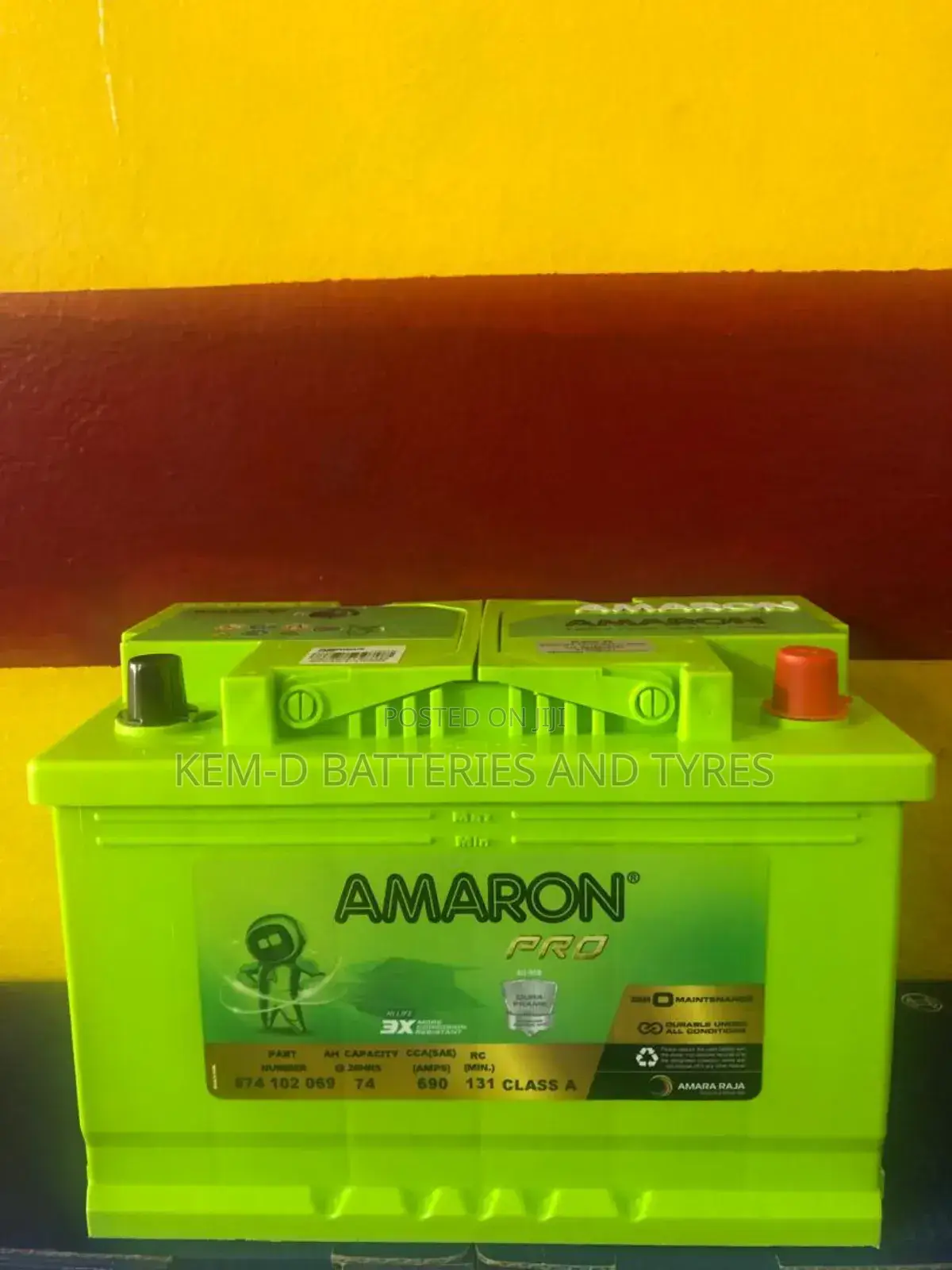 15 Plates Amaron Batteries - 74ah Cca690