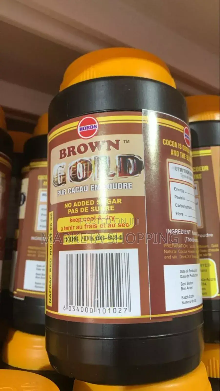 Hords Brown Gold Natural Cocoa Powder (400g)