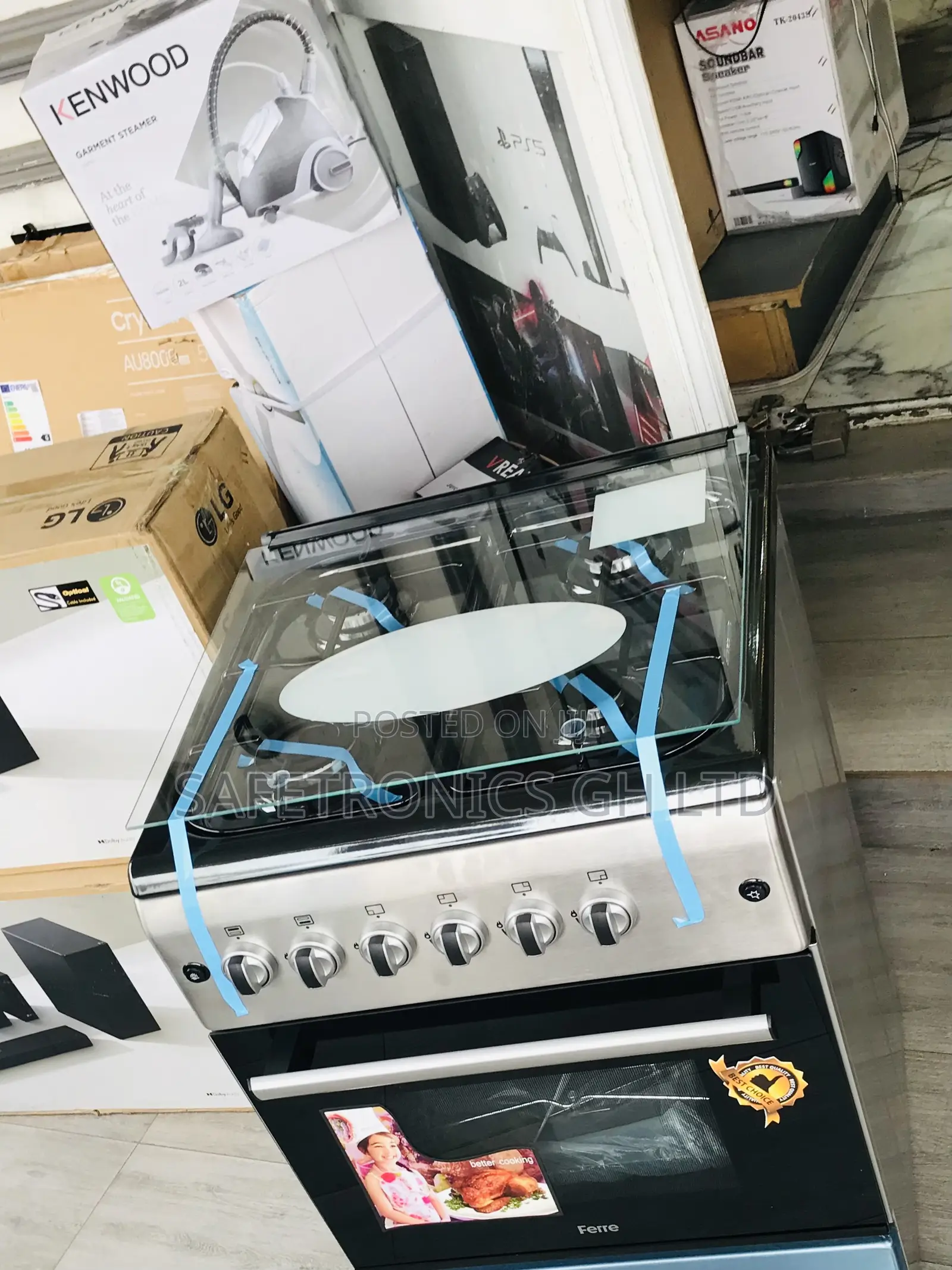 Ferre Affordable (Gray) Ferre New Line 4 Burner Gas Oven 
