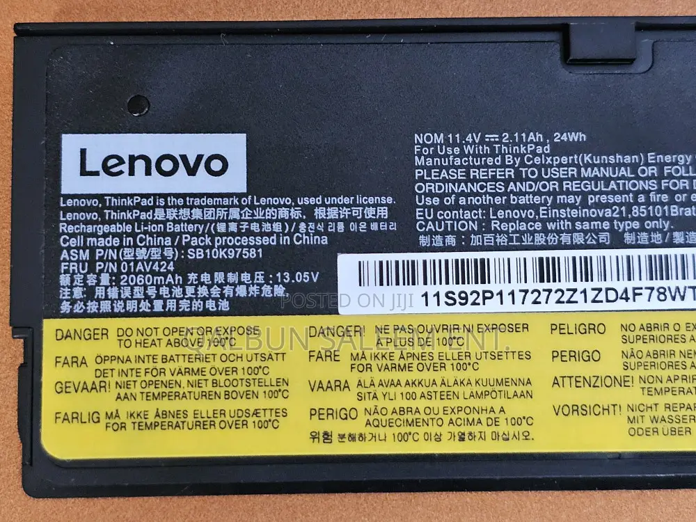 3cell 61 Genuine Battery for Lenovo Thinkpad T470 T480 T570