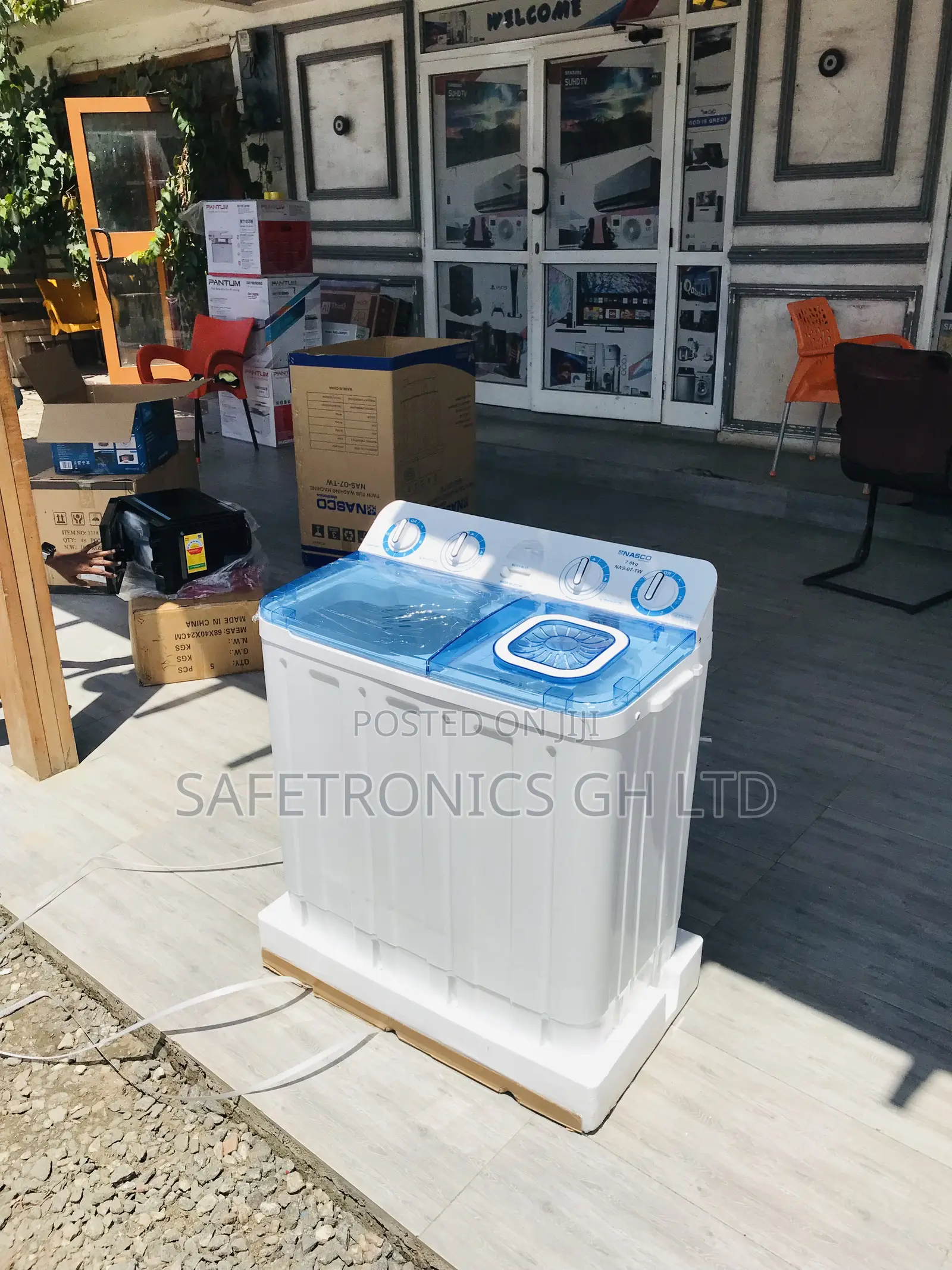 Super Powerful / Nasco White/Blue 7kg Topload Washer 