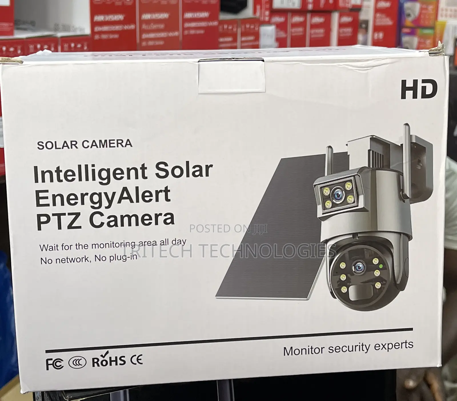 Solar 4g Camera 2way Audio 3mp+3mp Motion Detector Ubox App