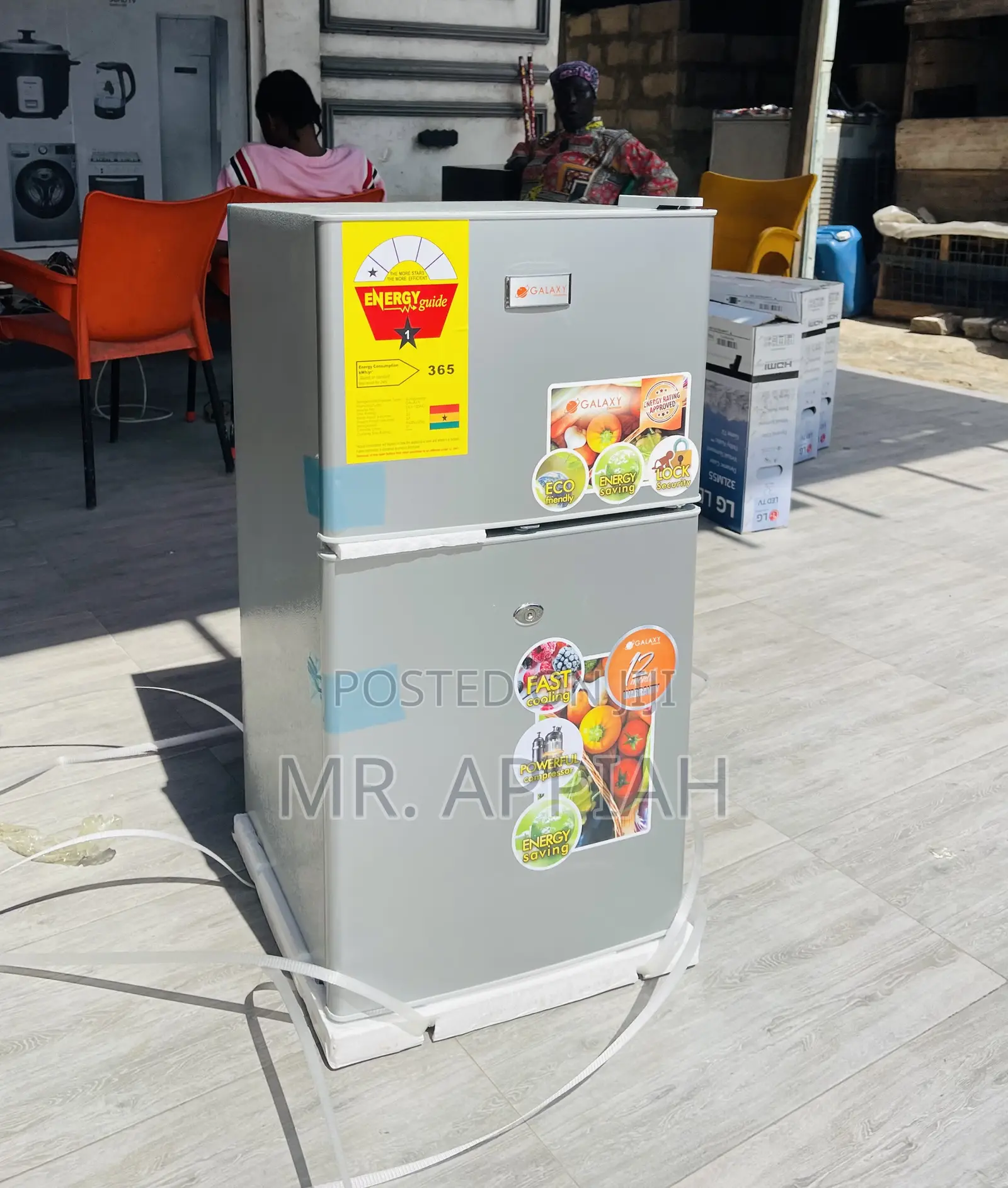 Extremely Chilling GalaxyDouble Door Table Top Fridge(Gray)