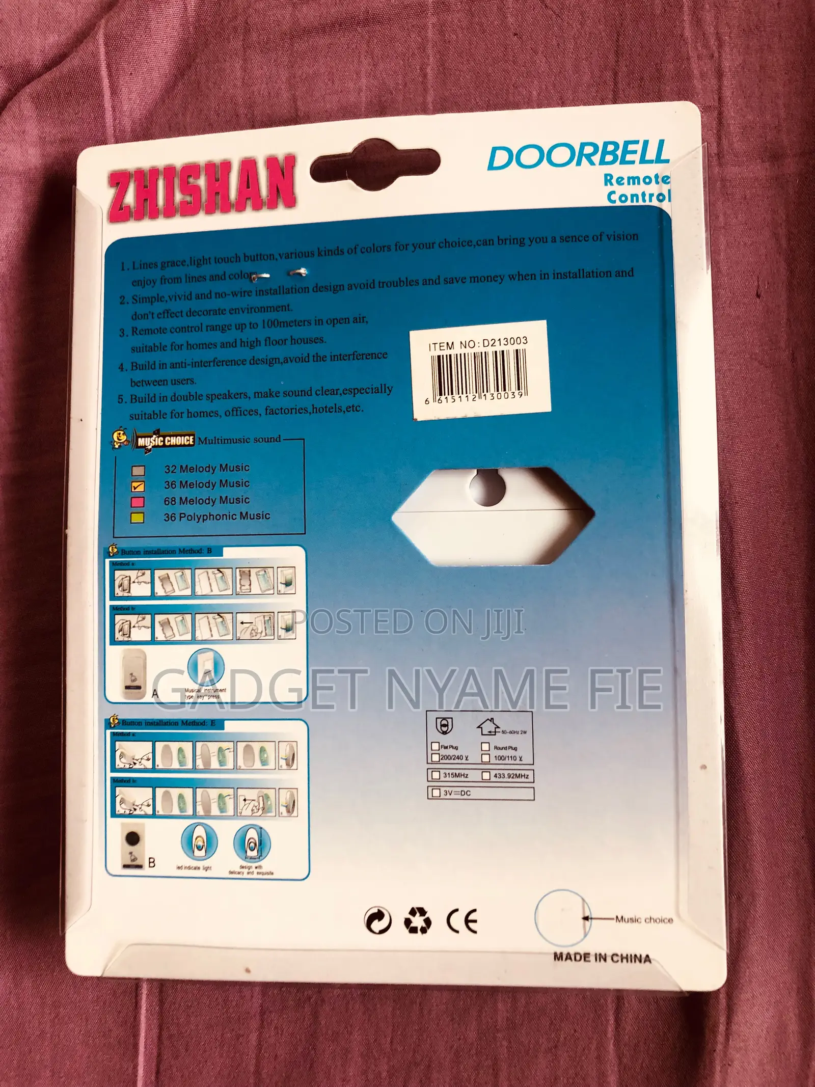 Wireless Doorbell With LED Indicator