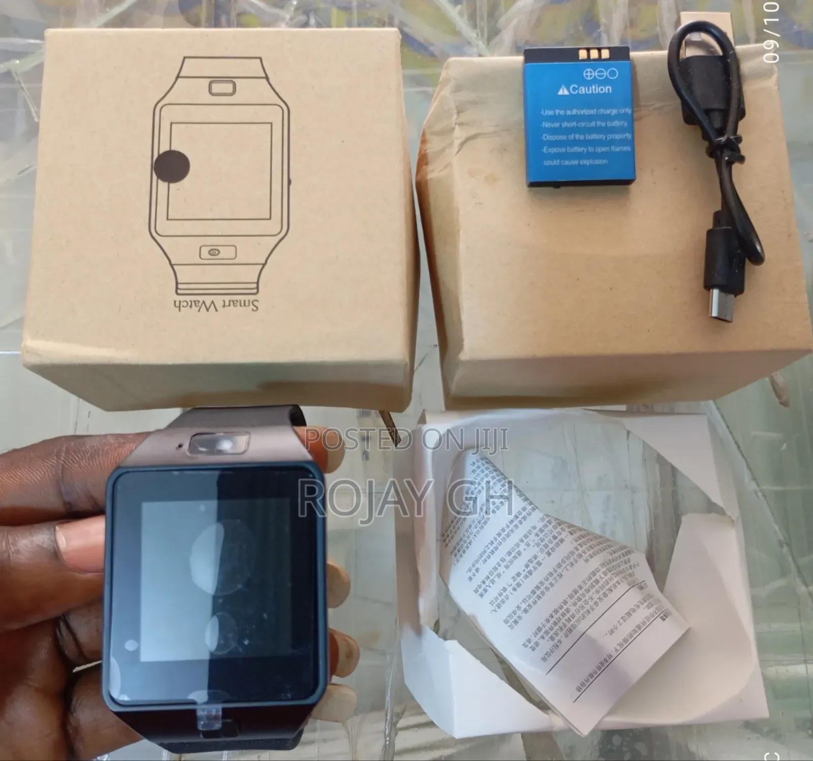 Dz09 Smartwatch (Picks Sim Memory Card) - Black