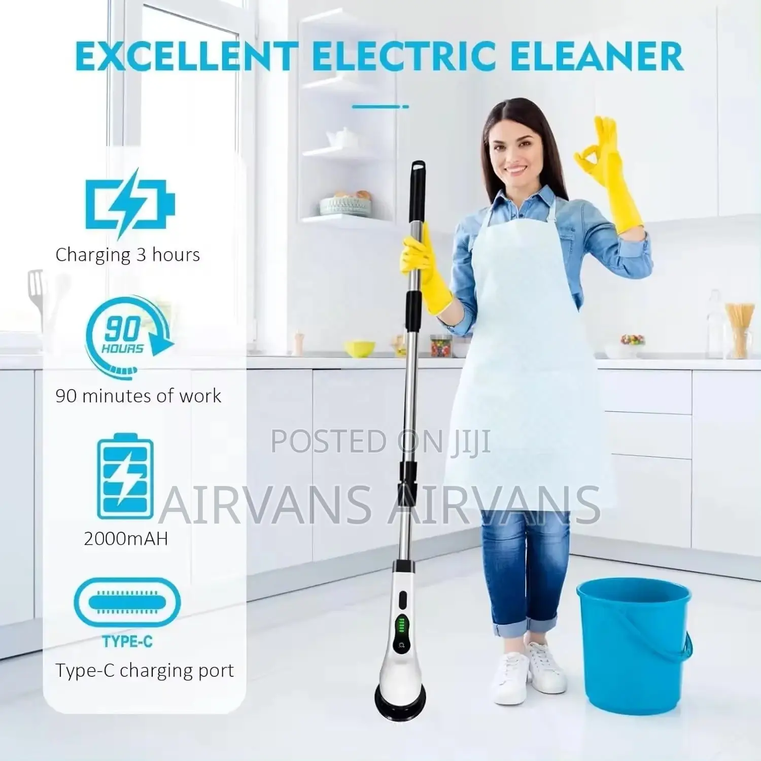 Multifunctional Cordless Electric Cleaning Scrubber(9 in 1)