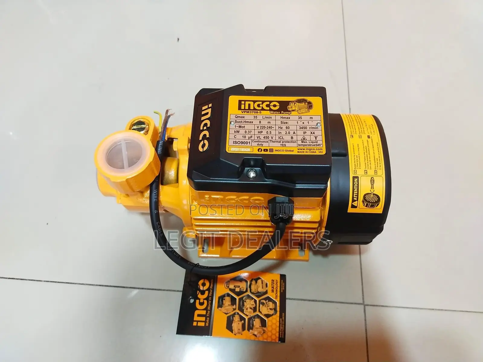 Ingco Water Pump 0.5hp, 1hp, 1.5hp 2hp
