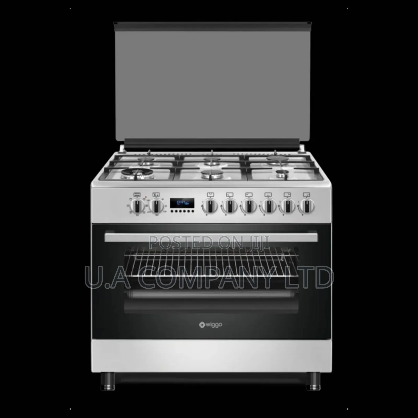 Wiggo Stainless Steel 90cm 6 Burner Stove