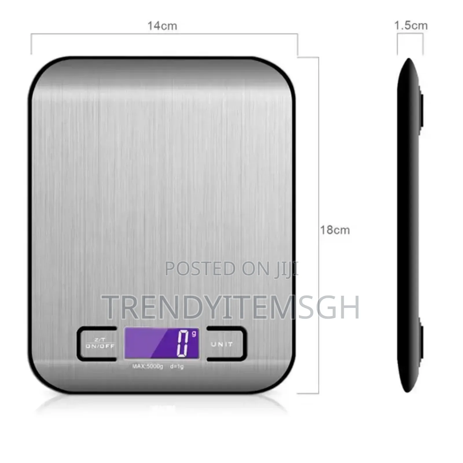 5kg Digital Kitchen Scale Stainless Steel
