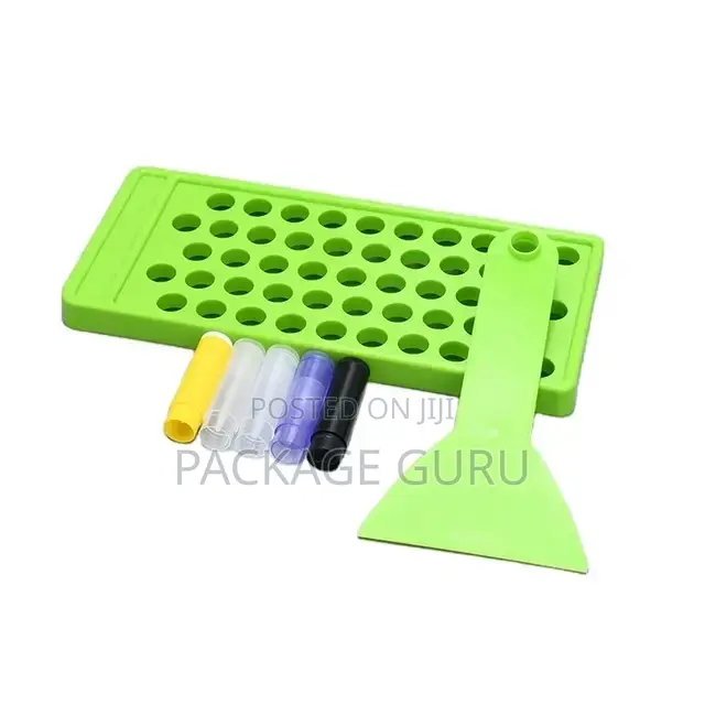 50 Holes Easy Plastic Lip Balm Filling Tray and Spatula Lip