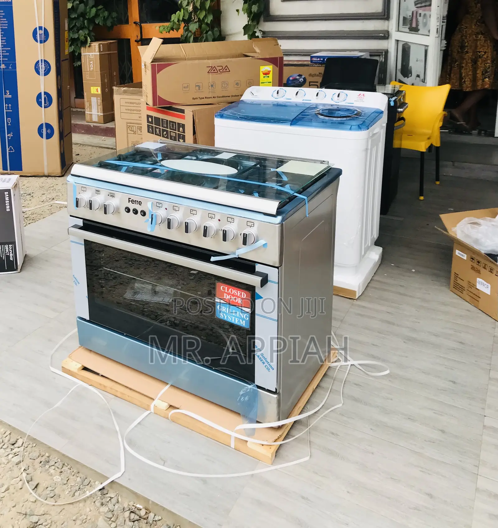 Unique in Box Ferre 4 Gas 1 Electric Burner 60x90(Gray) 