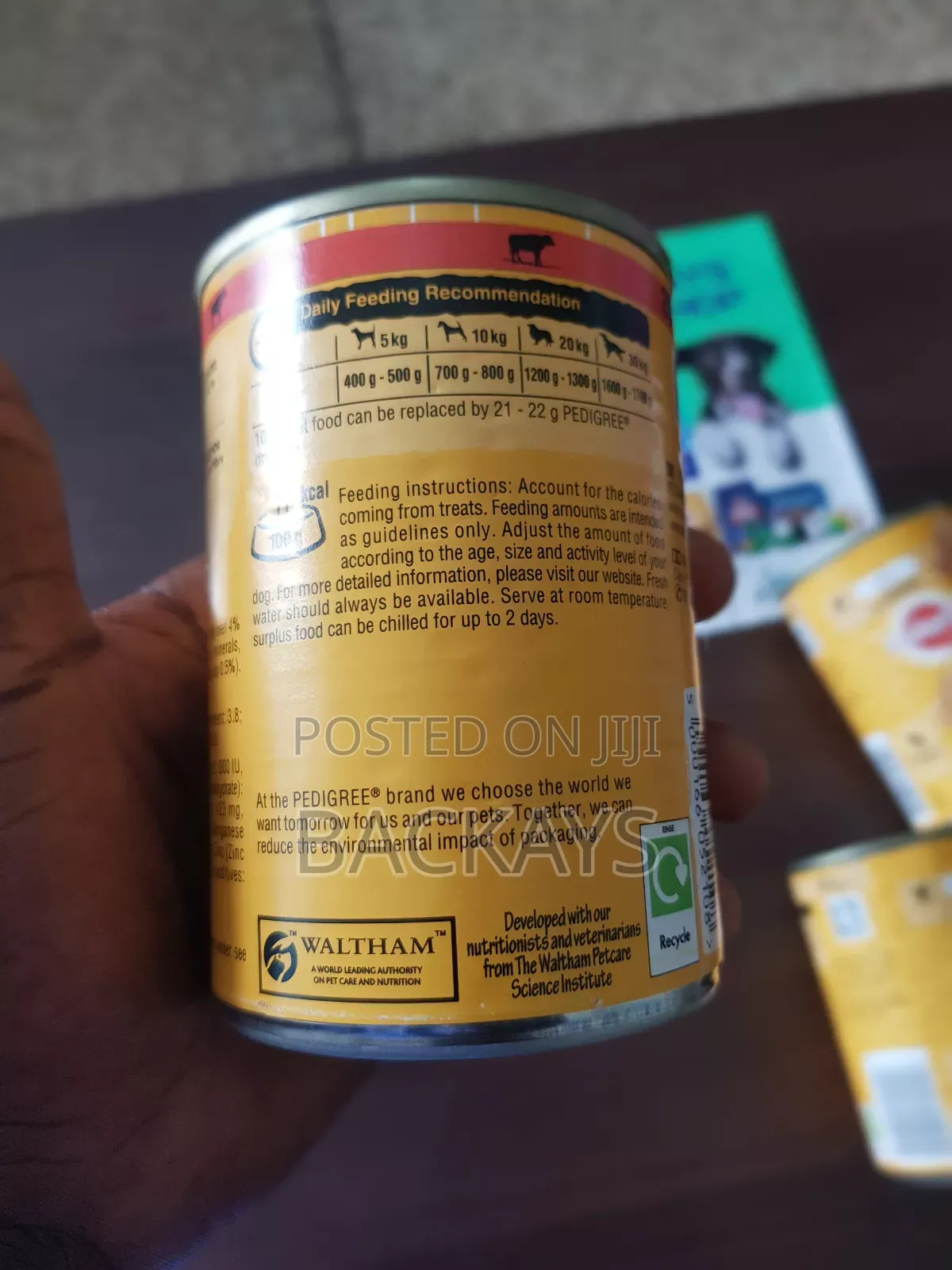 Pedigree Wet Dog Food Can 400g - Beef, Chicken, Liver - Adenta Shop