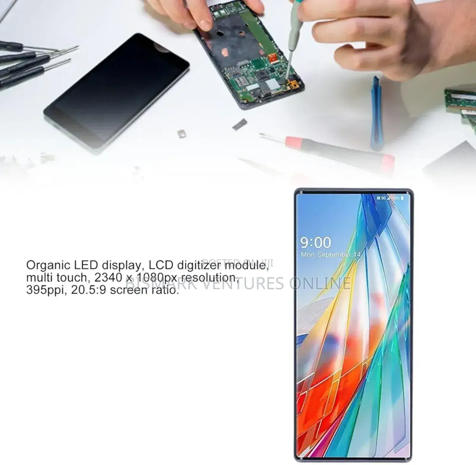 Lg Wing 5g Replacement LCD Screen With Frame Accessories