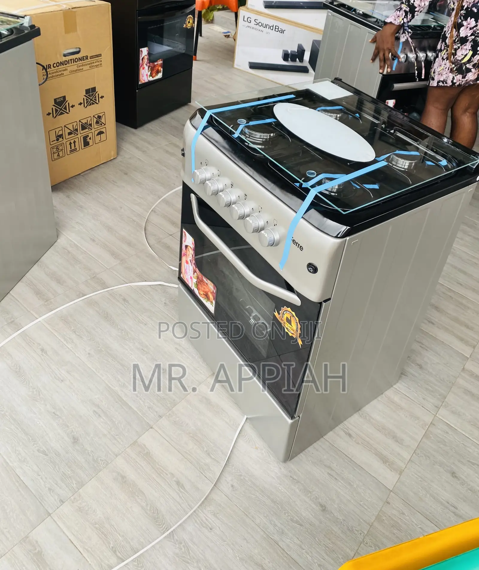 Unique in Box Ferre 60x60 Gas Oven 4 Burner(Smart).