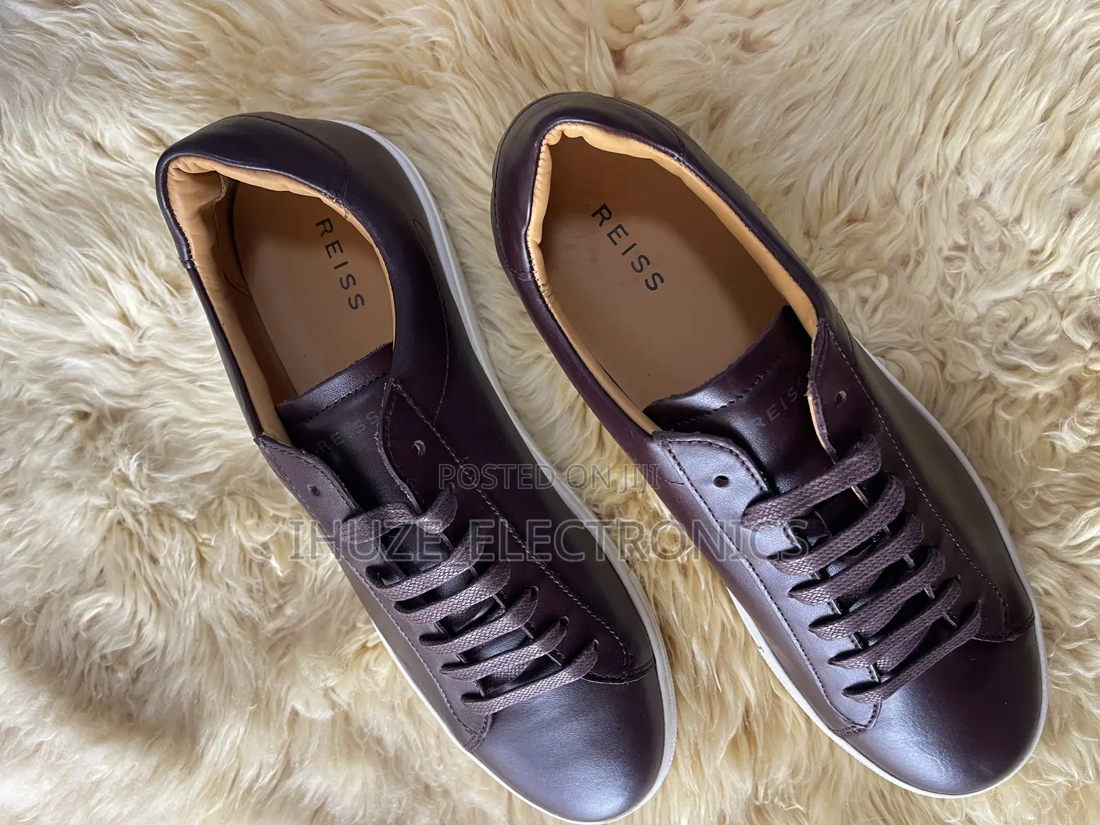 REISS Leather Trainer (Size 43)