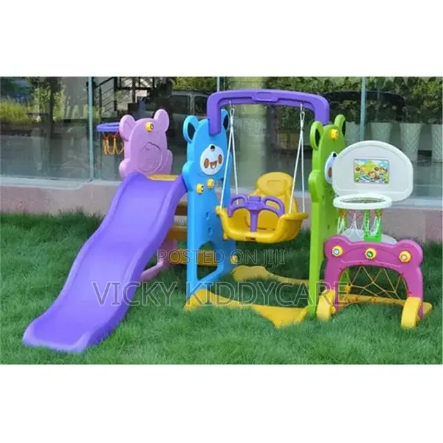 Toddler Swing / Slide Play Set - Basketball Hoop - Soccer