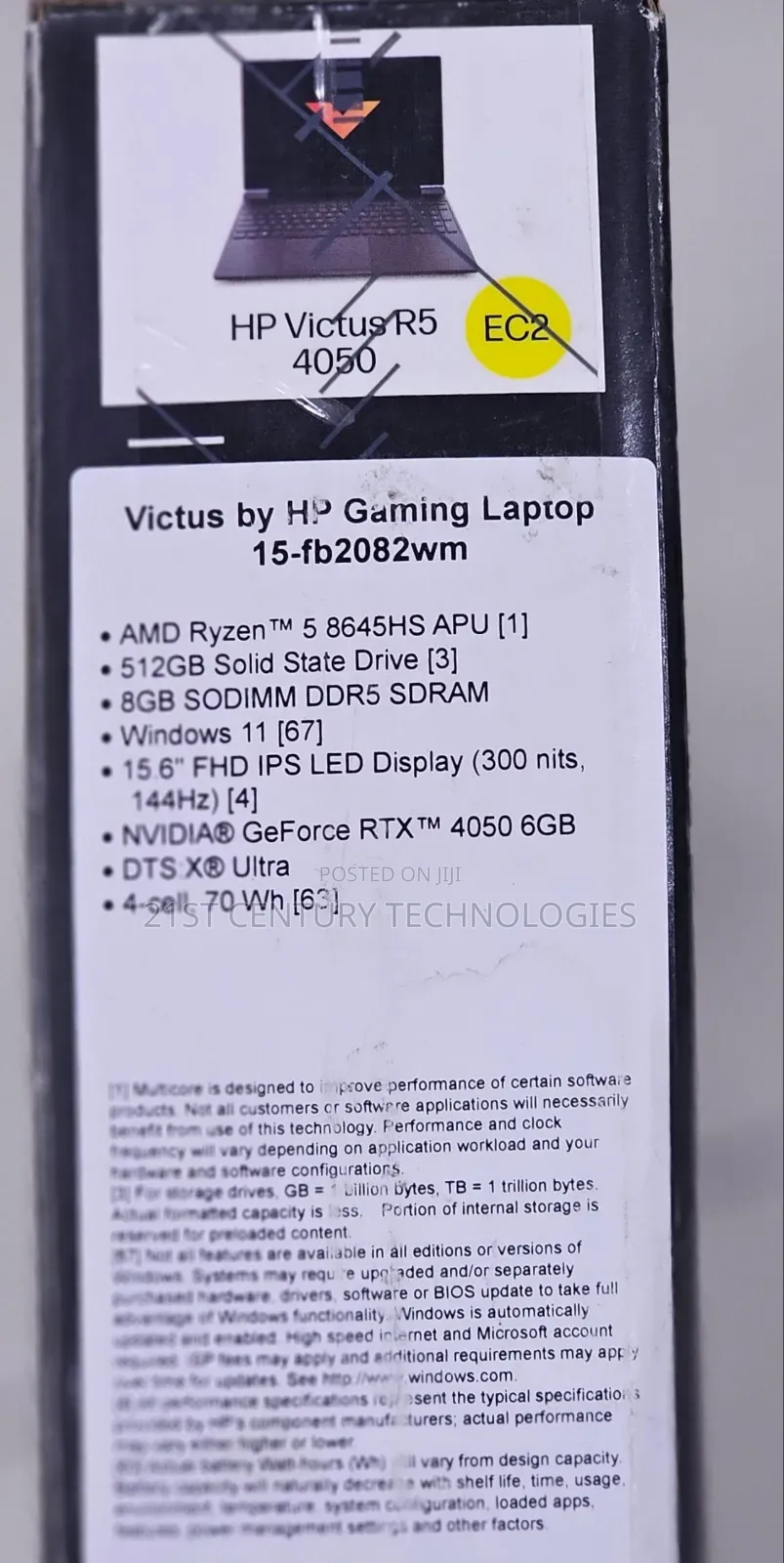 New Laptop HP Victus 15 8GB AMD Ryzen 5 SSD 512GB