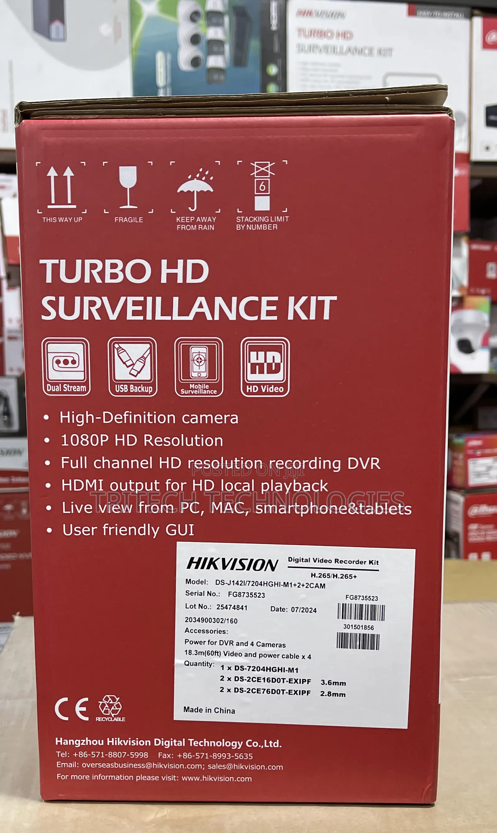 Hikvision 4ch Kit 2mp Analog+500gb HDD 2024 Model