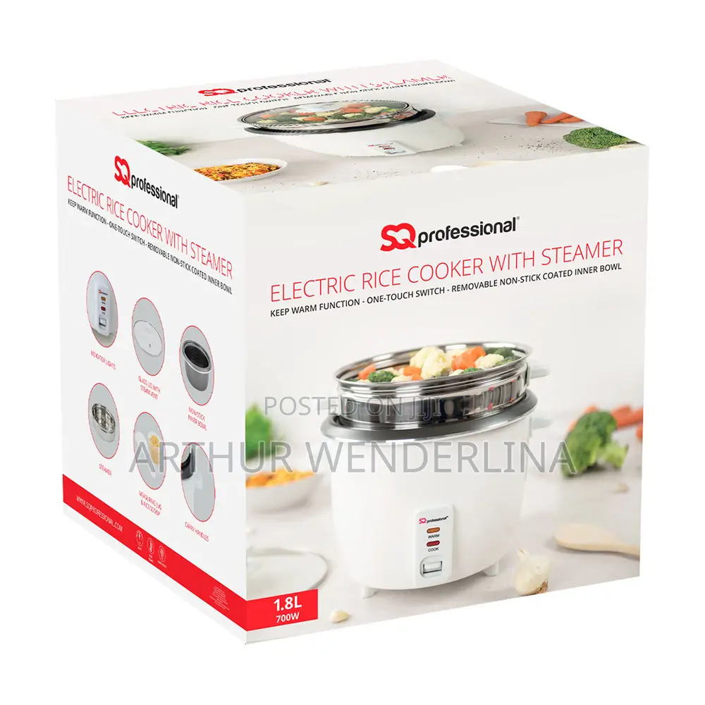 SQ Rice Cooker With Steamer 1.8L - 700W