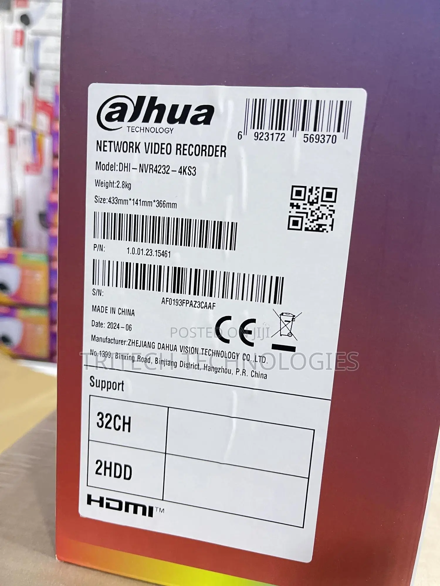 Dahua NVR 32ch None Poe With Nvr4232-4ks3 32ch 1u 2hdds