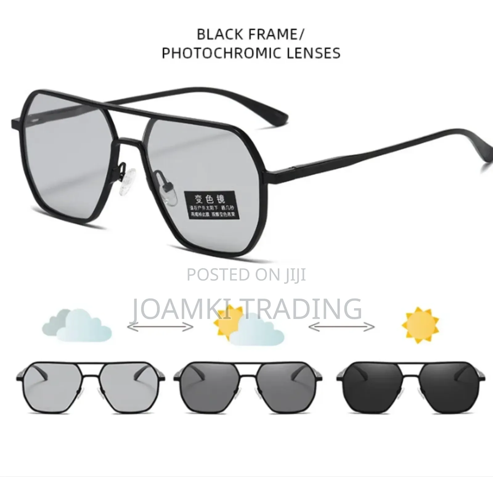 Photochromic UV Protection, Anti Glare Glasses Unisex