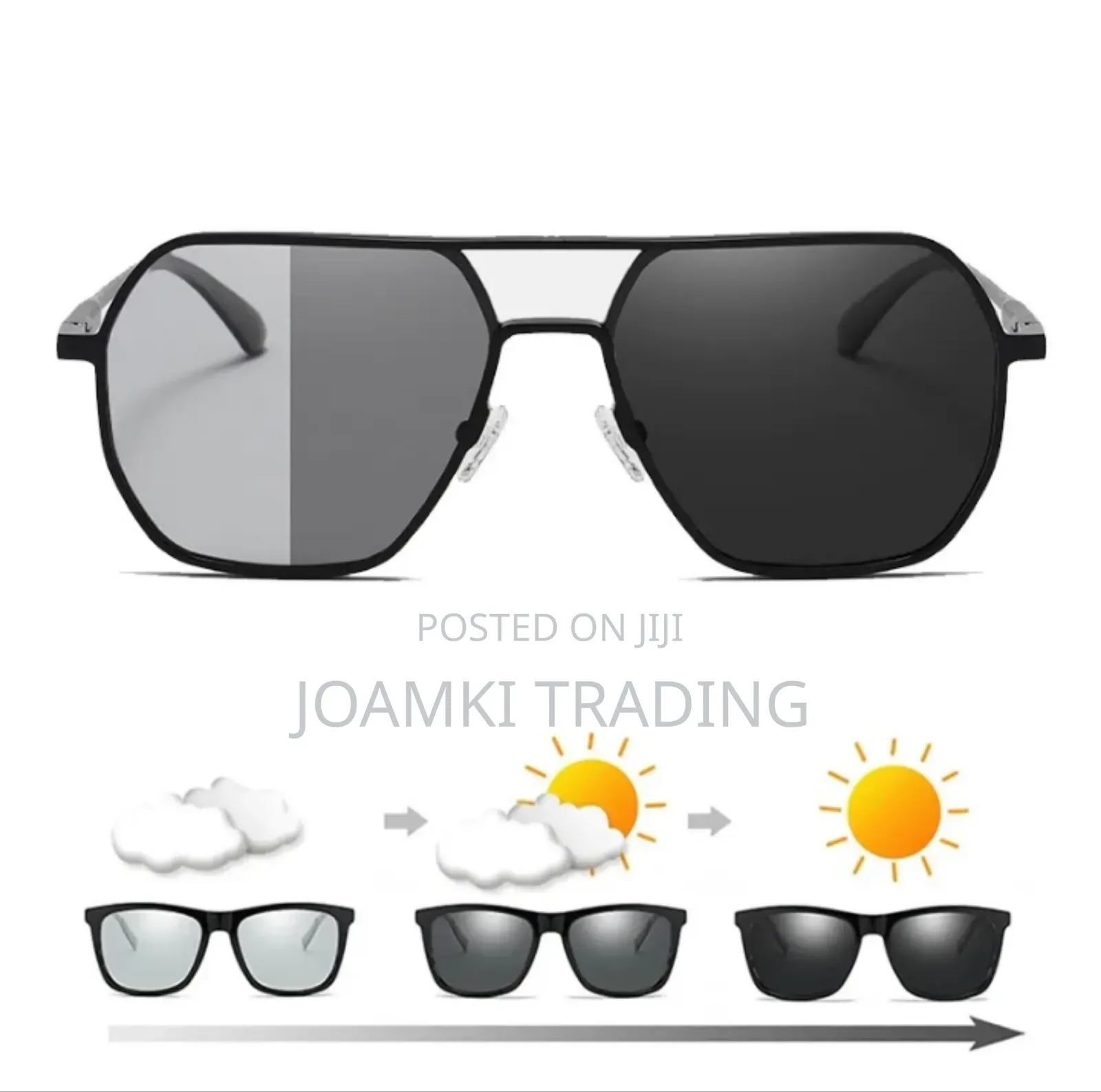Photochromic UV Protection, Anti Glare Glasses Unisex