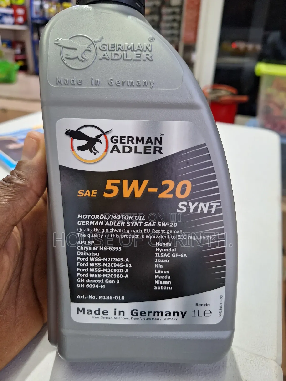 5w20 German Adler Synthetic Engine Oil 1l
