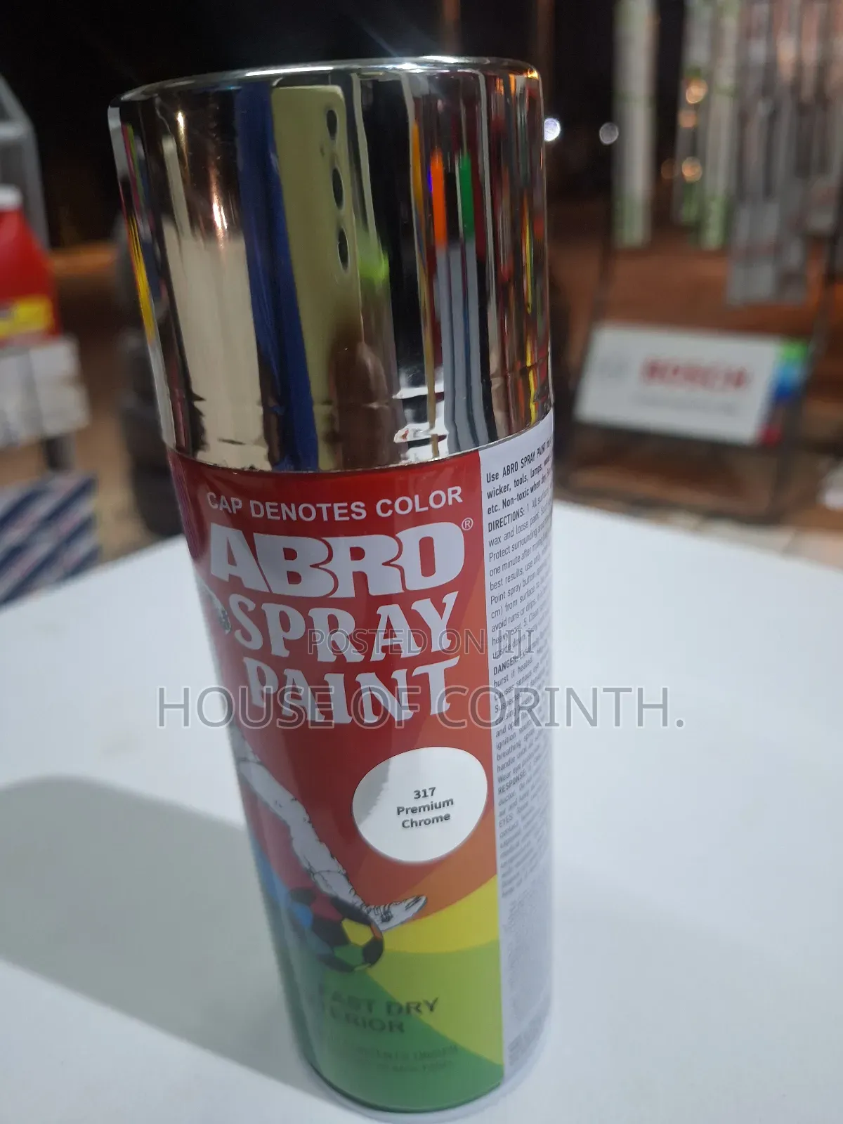 Can Spray / Spray Paint - Chrome. Abro-usa
