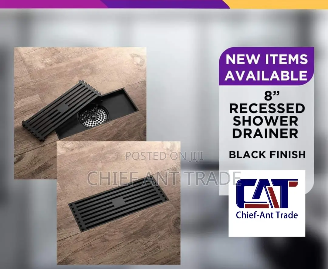 Black Floor Drain. 20cm. DLT-20B