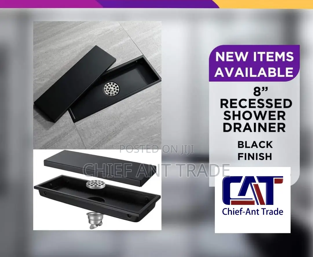 Black Floor Drain. 20cm. DLT-20B