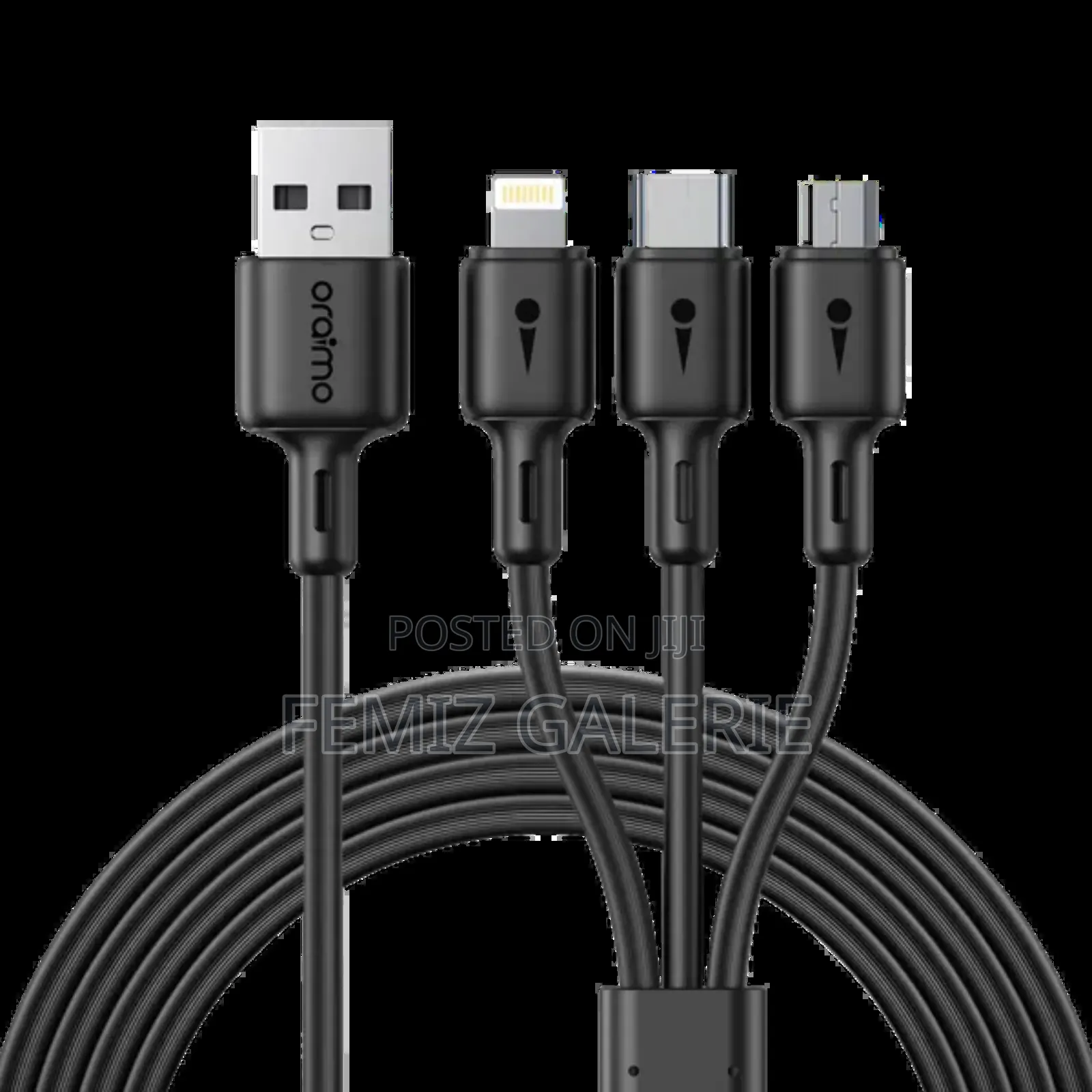 Oraimo Duraline 3a 3in1 Charging Cable 1.2m