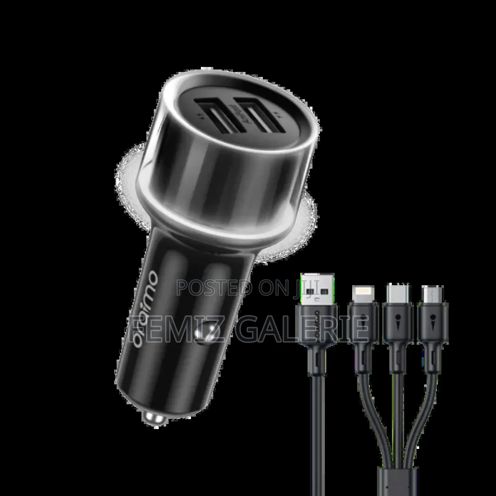Oraimo 15.5W Highway Car Charger With 3-in-1 Cable