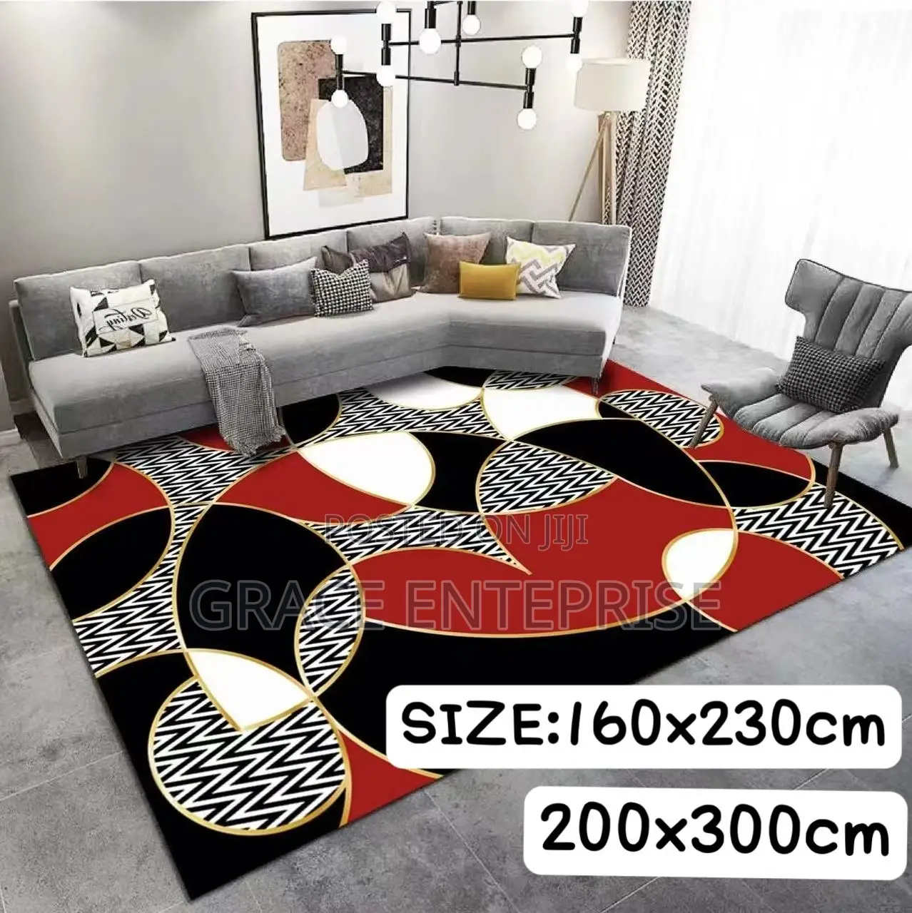 Luxury Interior Living Room Bedroom 3D Carpet