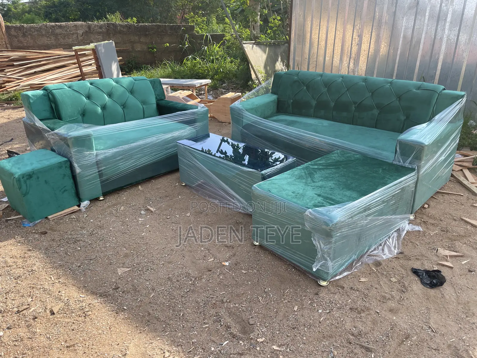 Green Fabric Sofa for Sale