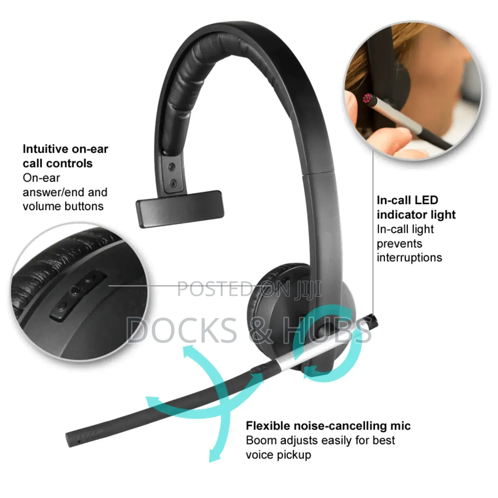 Logitech Wireless Headset H820e, Dect Wireless
