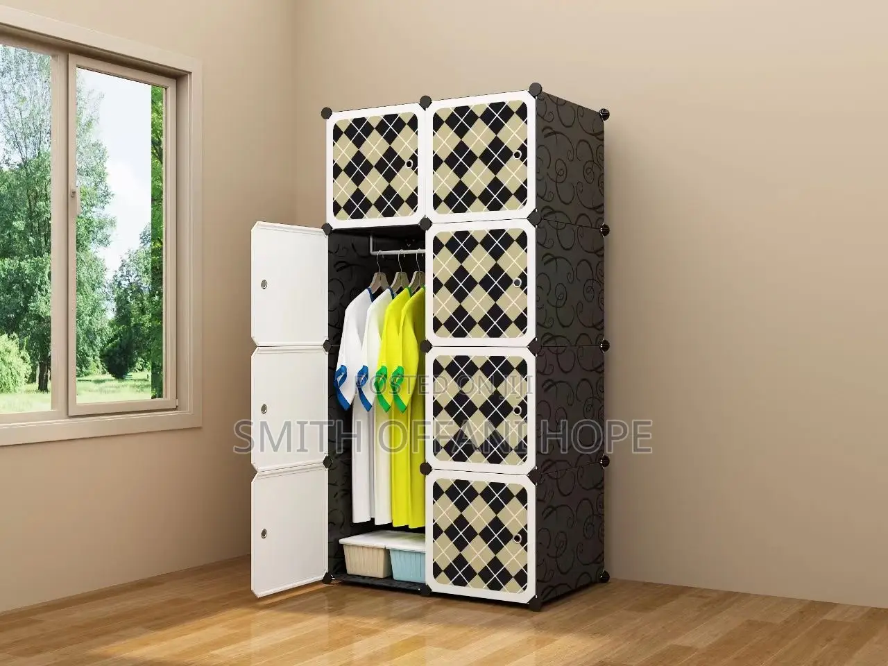 8-cube Wardrobe: Stylish Organized Storage