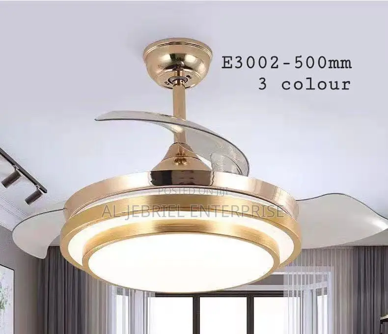 Foldable Ceiling Fan With LED Light and Remote Control