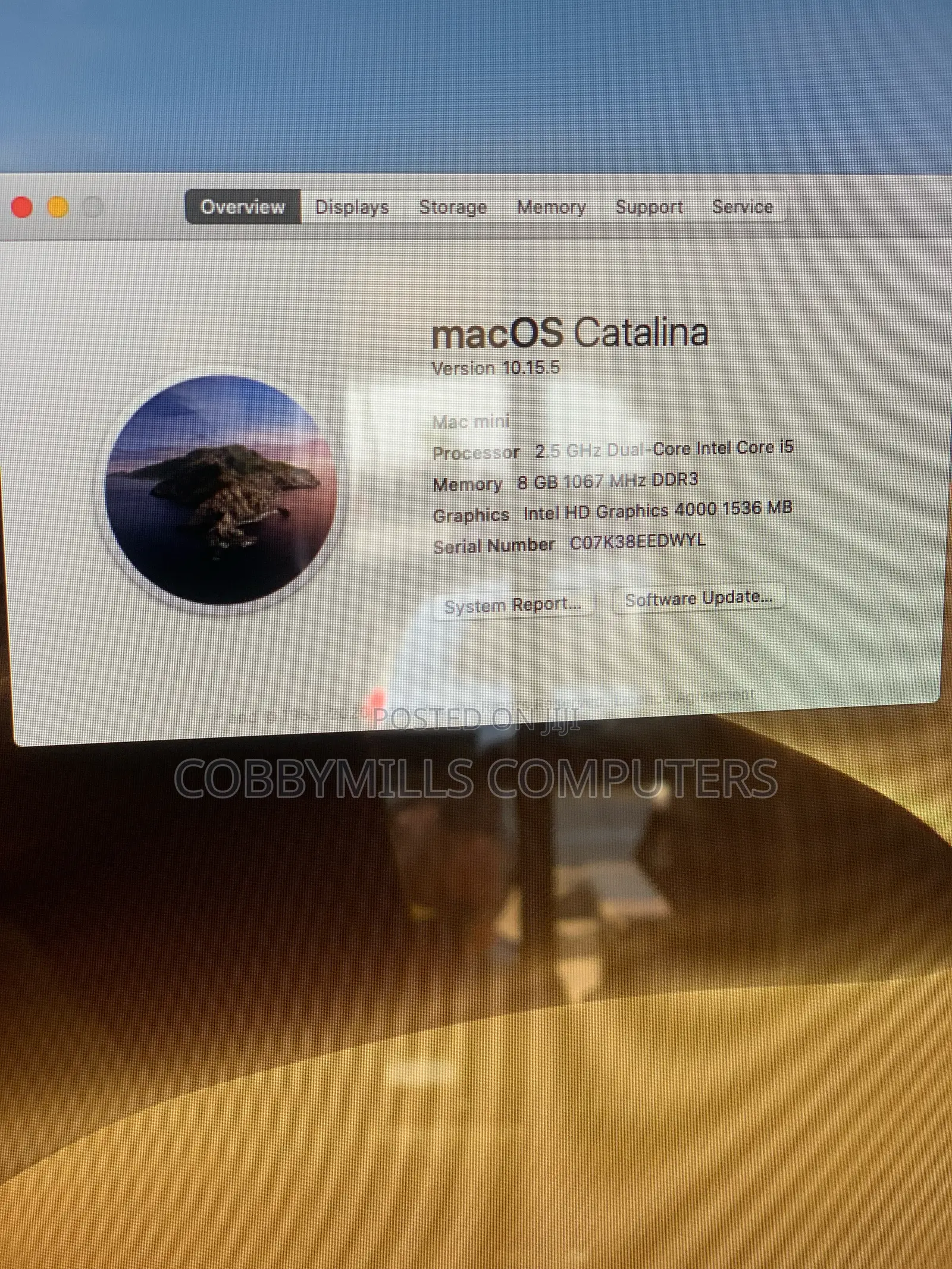 Desktop Computer Apple Mac Mini 8GB Intel Core I5 HDD 500GB