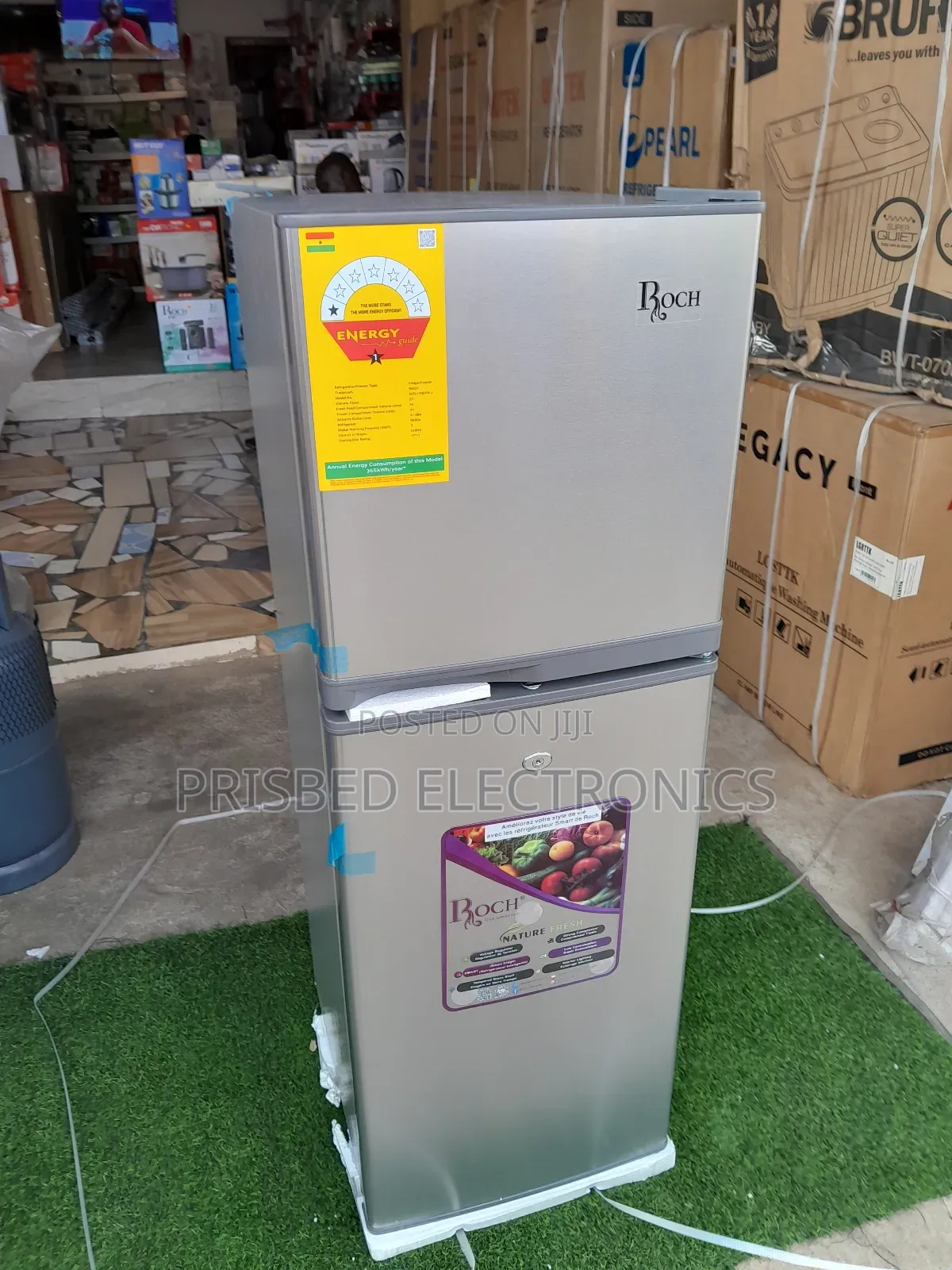 ROCH Double Door Fridge 138 Litres Top Freezer