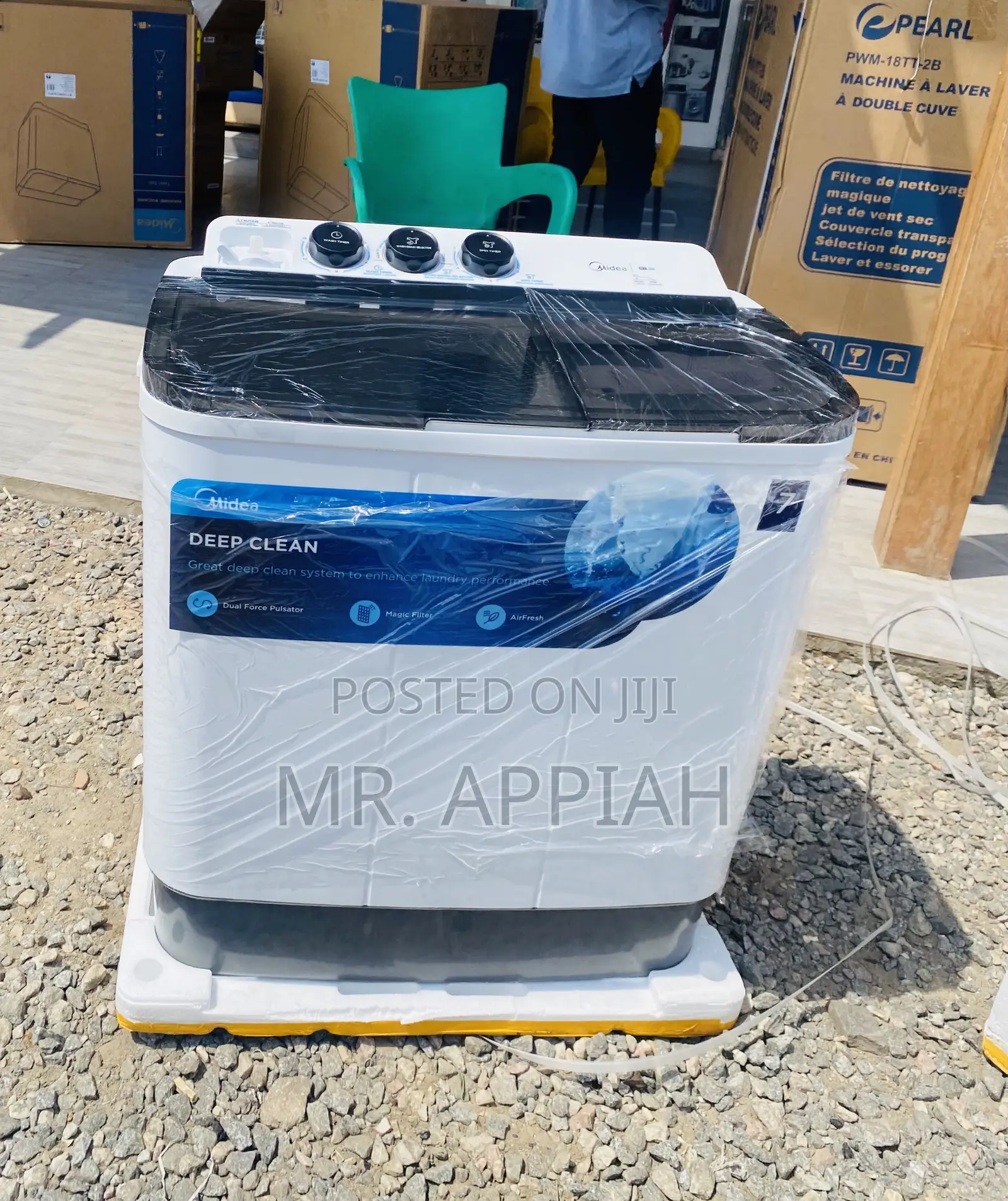 Order Affordable Midea 7kg Semi-Auto Washing Machine.
