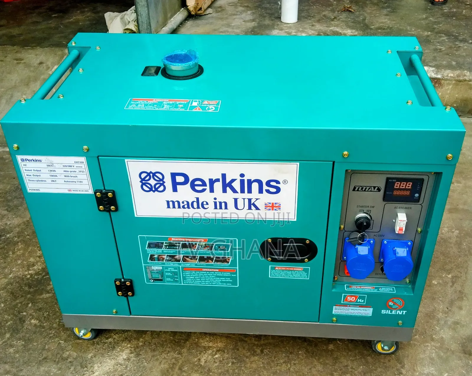 Single Phase 15kva Generator Perkins Generator 16500watt 