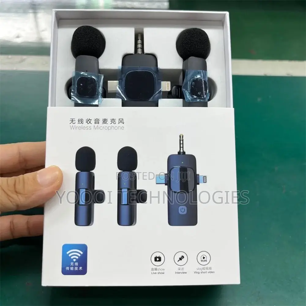Wireless 3 In1 Dual Lavaliere Microphone