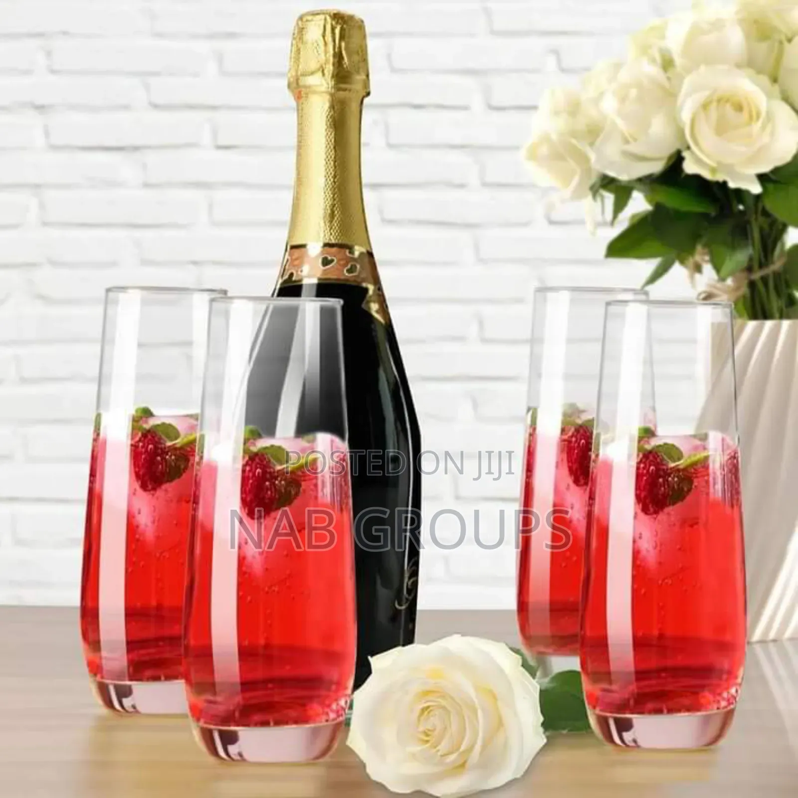 Stemless Flute Champagne Glasses
