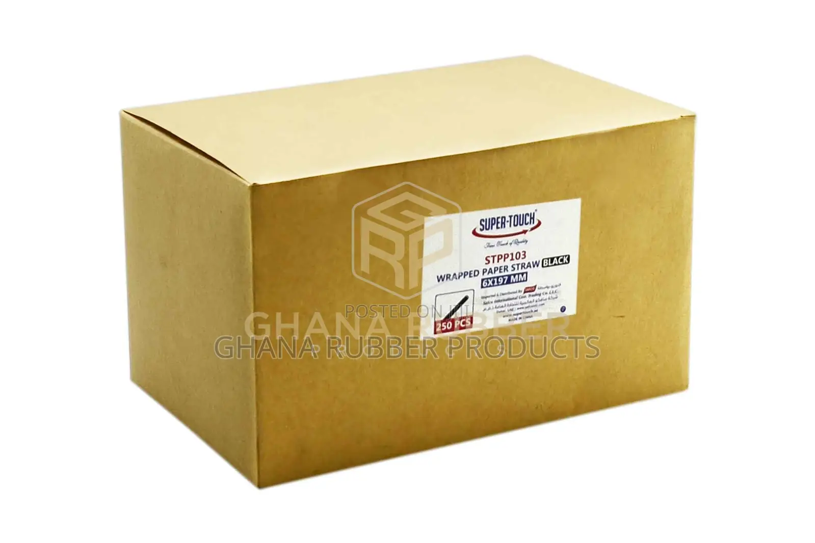 Paper Straws 6mm Black Individually-Wrapped (1000pcs)