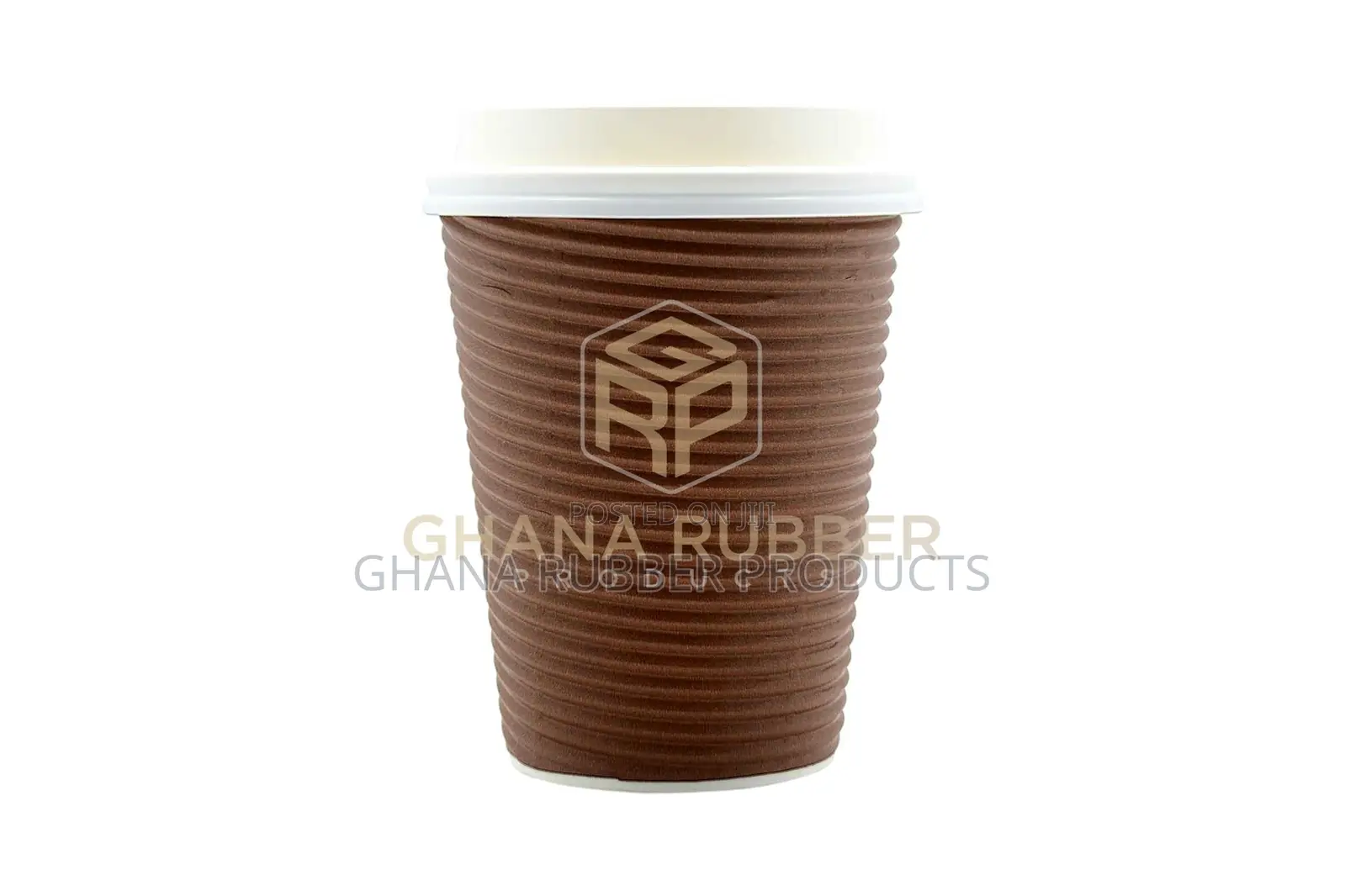 Ripple Paper Cups + Lids 12oz Brown (1000pcs)