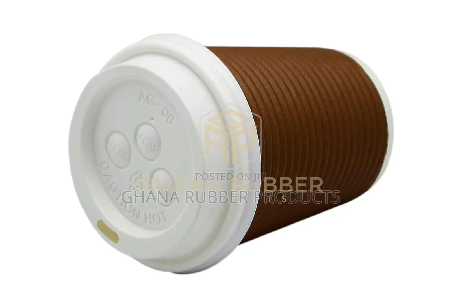 Ripple Paper Cups + Lids 8oz Brown (1000pcs)