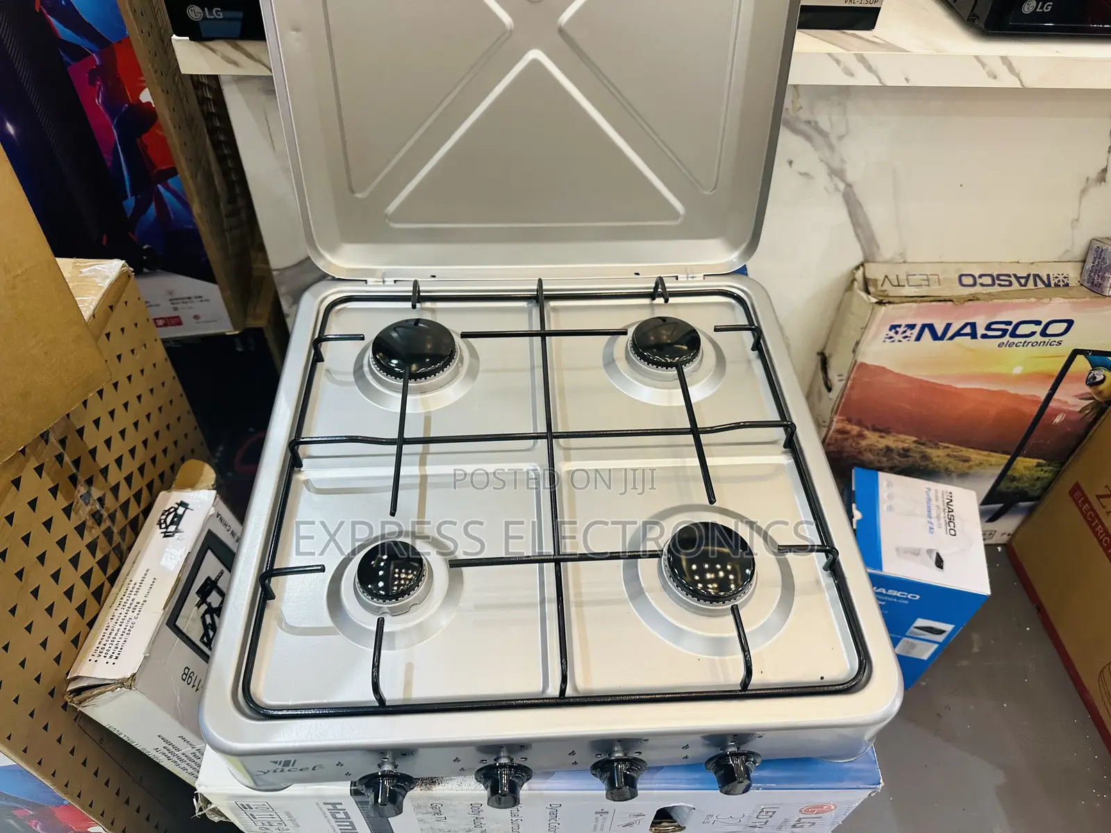 Zealous Sleek Grey Table Top Gas Cooker 4burner